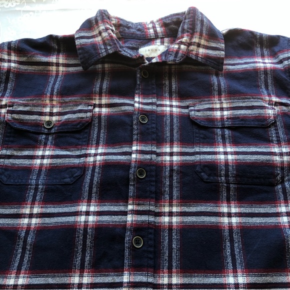 JACHS Heavyweight Flannel Jacket/Shirt Button-Down Blue/Red Plaid Men’s Size XL - Picture 12 of 12